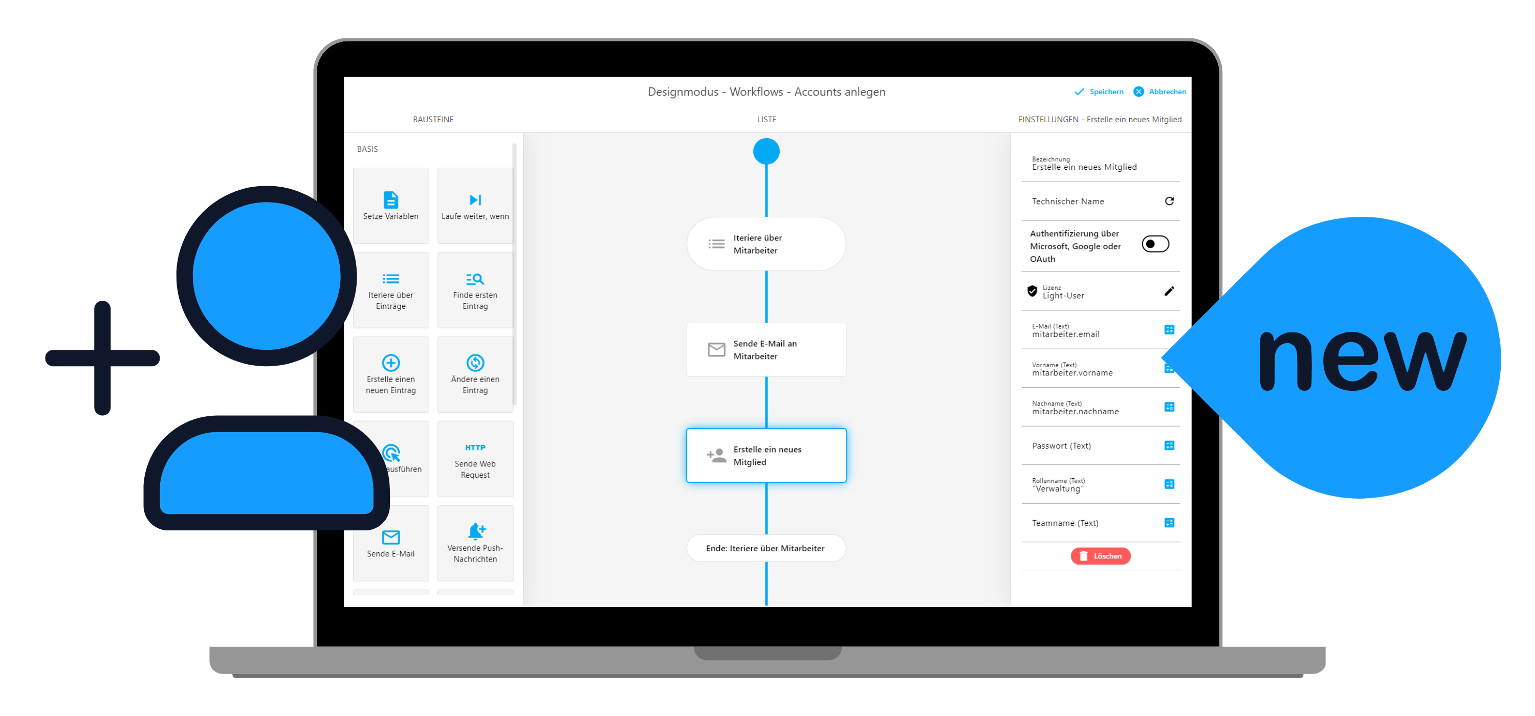 release add user step
